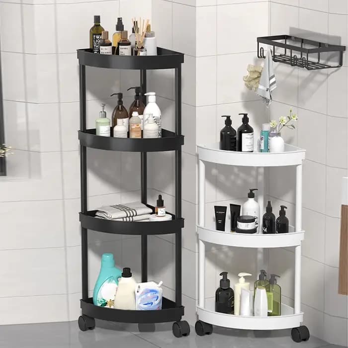 Support de rangement mobile multicouche avec roues pivotantes