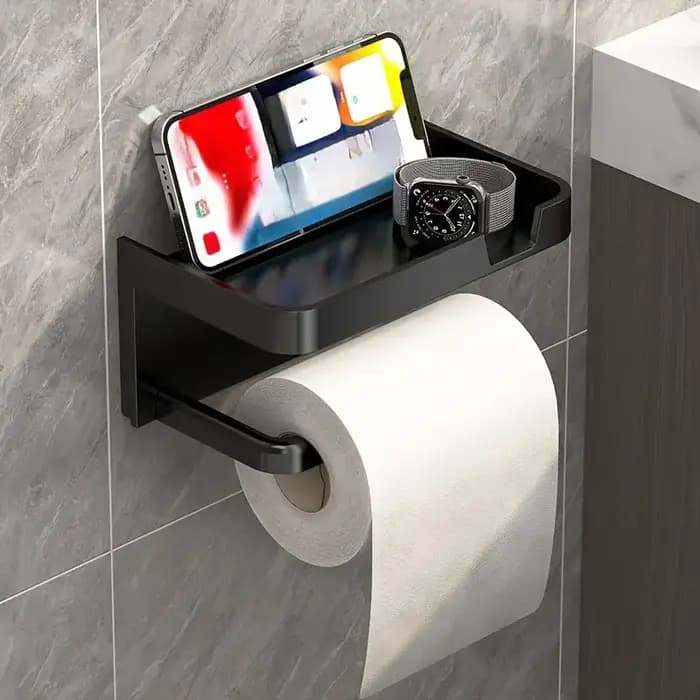 Porte-papier hygiénique mural sans perçage