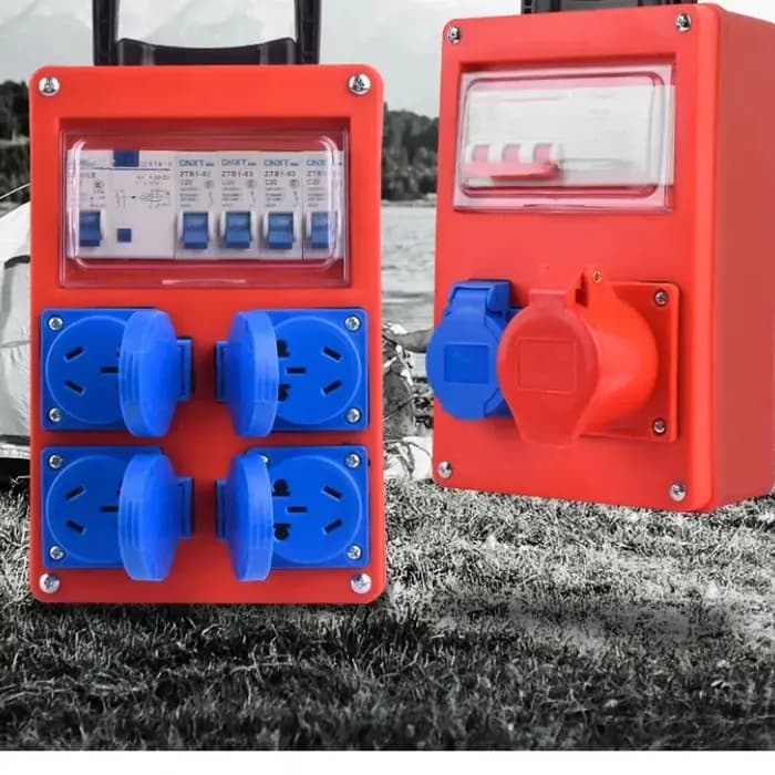 Boîte de distribution électrique portable étanche pour extérieur