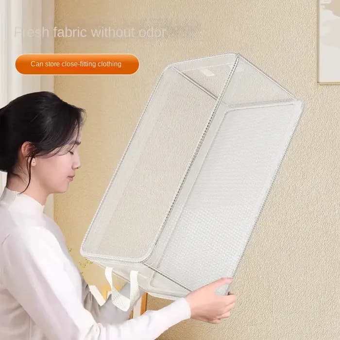 Boîte de rangement transparente en PVC avec cadre en acier