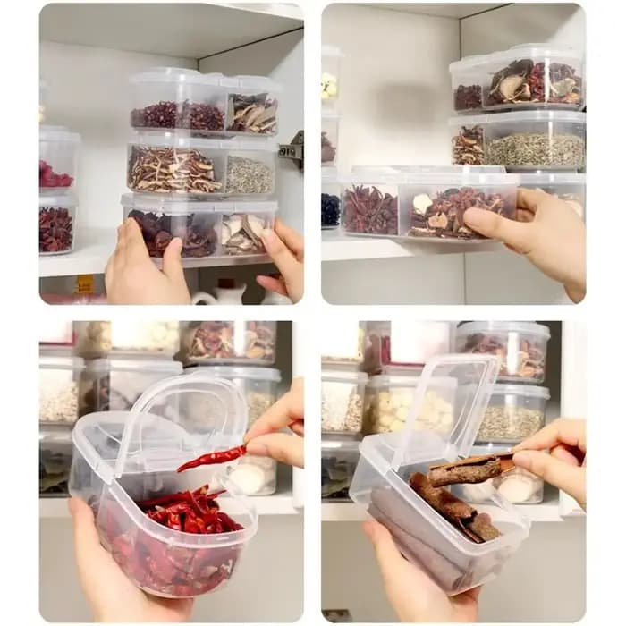 Boîte de rangement rectangulaire scellée en plastique pour réfrigérateur portable