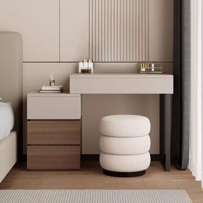 Coiffeuse De rangement italienne minimaliste bois confortable miroir Coiffeuse Design tiroir Meuble De Chambre meubles