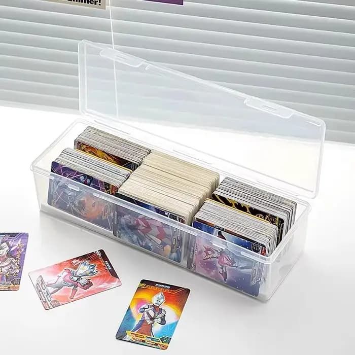 Boîte de rangement en plastique transparente