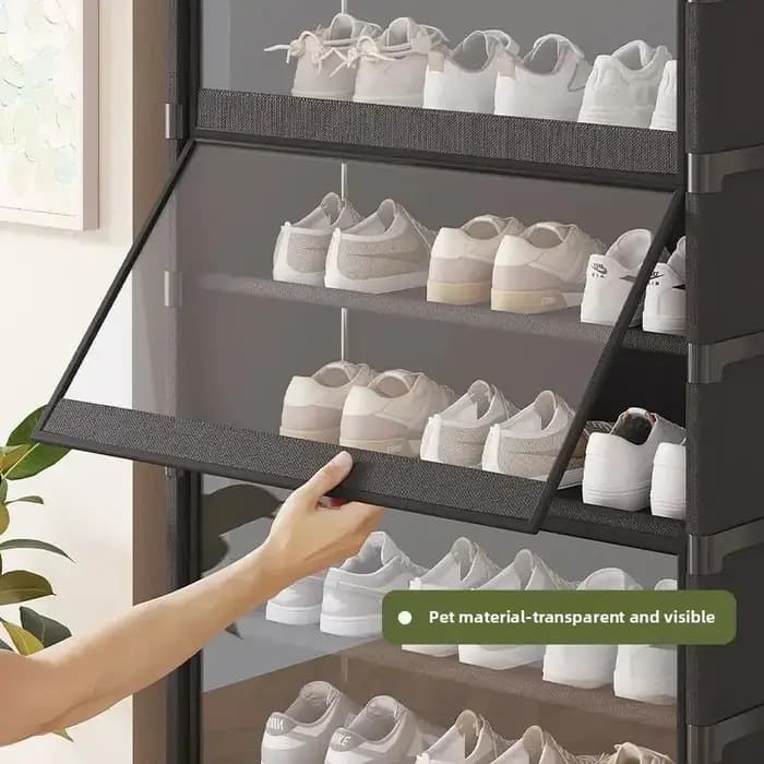 Étagère à chaussures transparente