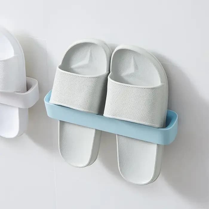 Étagère murale pour pantoufles de salle de bain