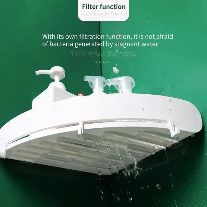 Étagère d'angle triangulaire T1 pour douche et shampoing