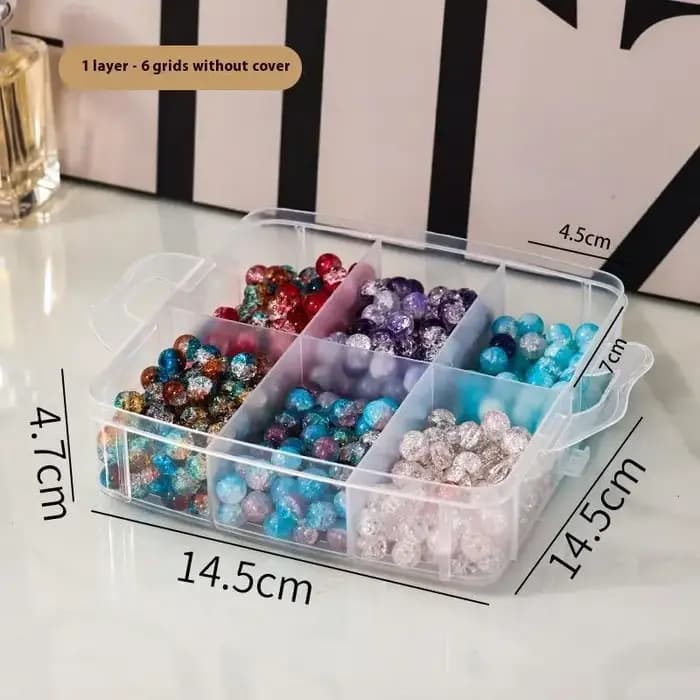 、1ZYAF⚡1/2/3/4 niveaux Transparent réglable compartiment empilable fente boîte de rangement en plast