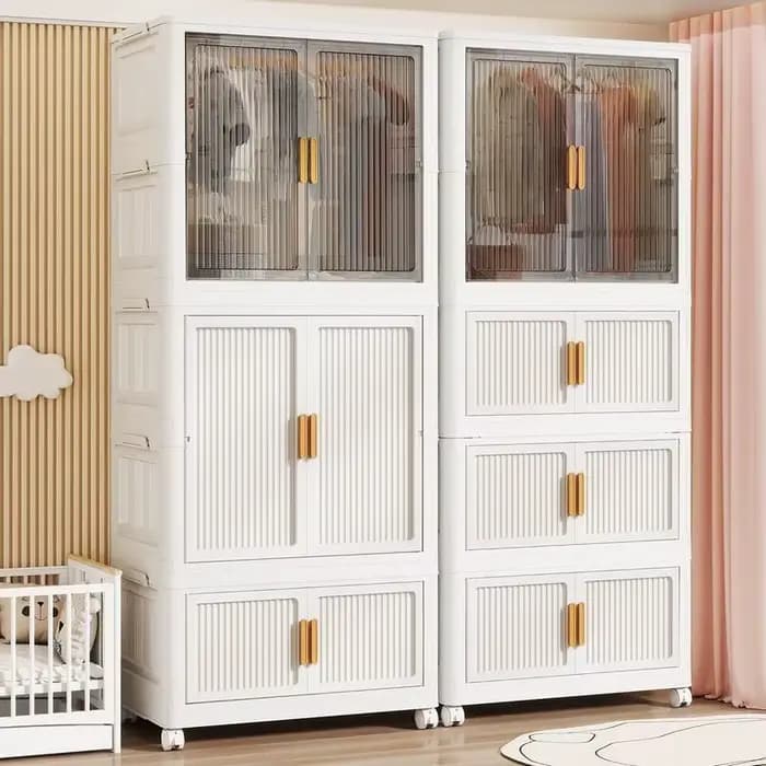 Étagères naturelles armoires organisateur vêtements jean étagère tiroir armoire empilable rangement Stoffen Klerenkast meubles de maison