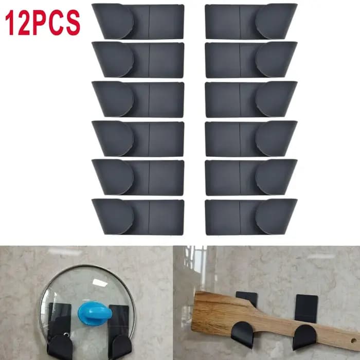 Support de rangement mural pour couvercle de casserole, 12 pièces, ustensiles de cuisine à domicile,