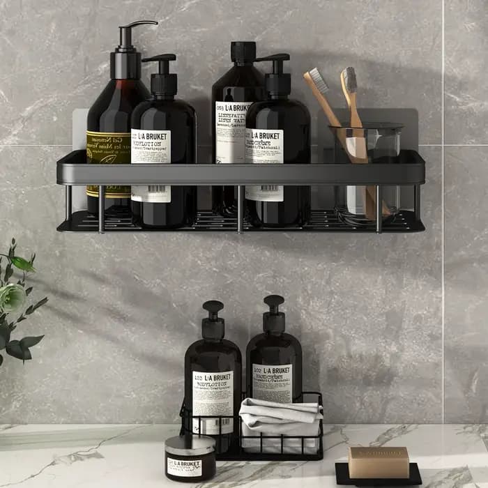 HONo-Nail-Étagère d'angle de douche en aluminium