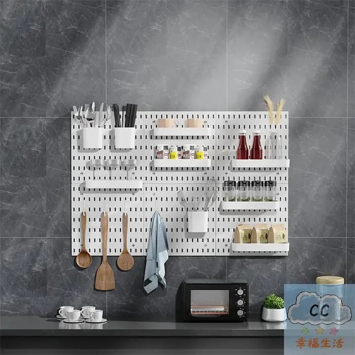 Nouveau 2026 – Kit de panneaux perforés DIY pour étagères murales, panneaux muraux, décoration intérieure et décoration d'étagères suspendues
