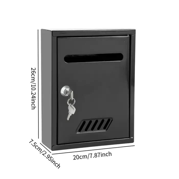 Boîte aux lettres murale, boîte de dépôt de sécurité, boîte aux lettres, boîte aux lettres à verrouillage coupe-vent en métal