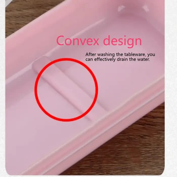 Boîte à couverts portable avec couvercle transparent