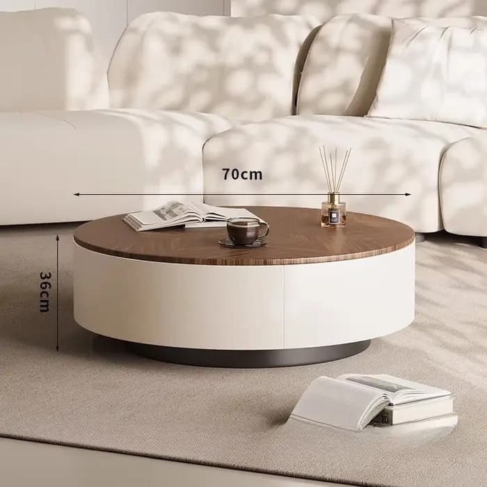 Table basse ronde en bois