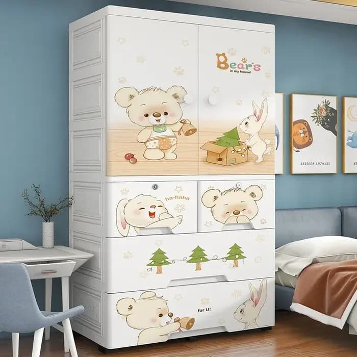 Armoire de Rangement en Plastique pour Bébé et Enfant