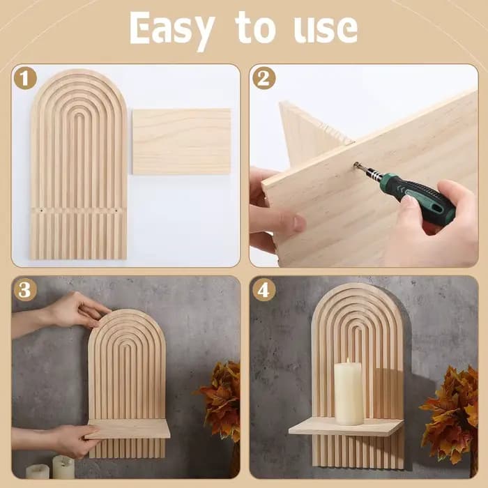 Boho étagères en bois pour mur décoratif livre étagère murale flottante pour salon salle de bain chambre