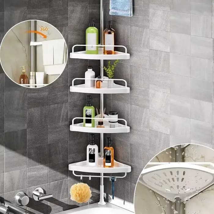 Étagère de salle de bain réglable 100-260 cm