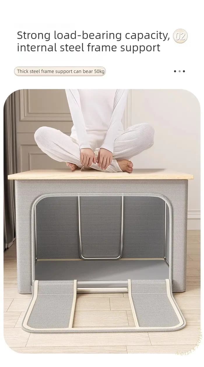 Boîte de rangement en tissu Oxford 22L 66L 100L