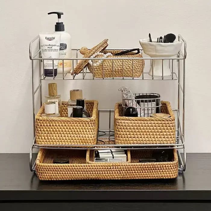 Supports de rangement à trois niveaux pour salon