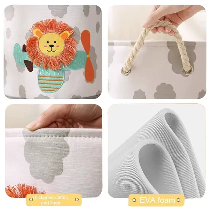 Panier de rangement pliable en tissu pour la maison