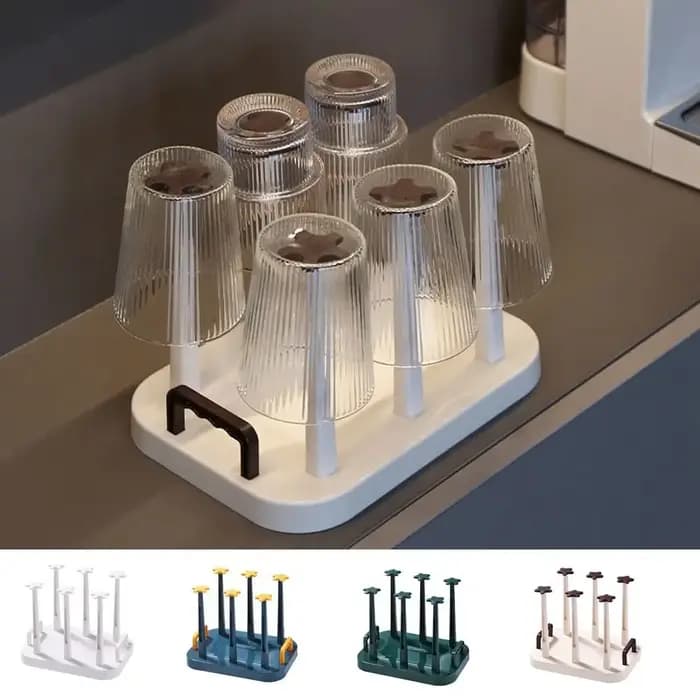 Égouttoir à gobelets en plastique grande capacité