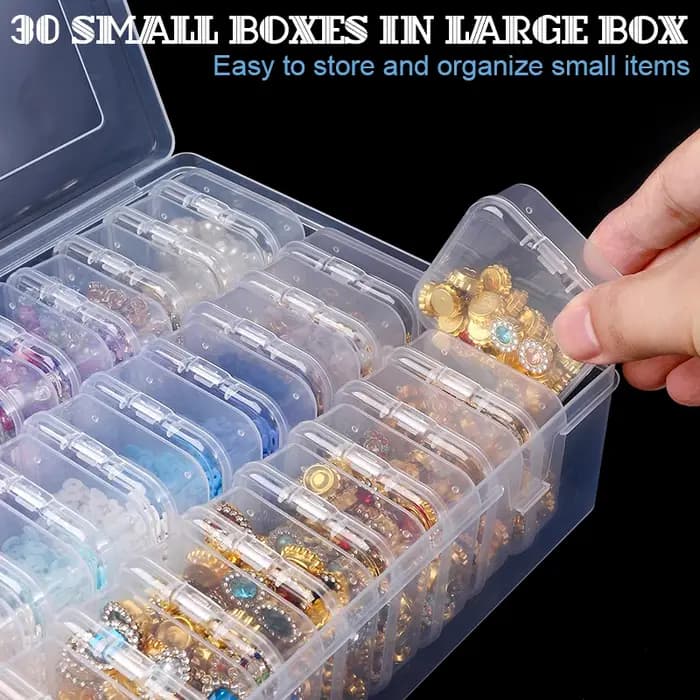 Boîte de rangement de perles 30 pièces