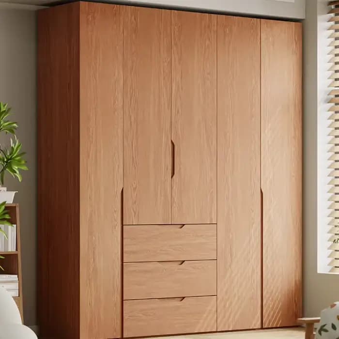 Armoire d'angle avec portes en bois