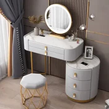 Coiffeuse de rangement de maquillage pour filles
