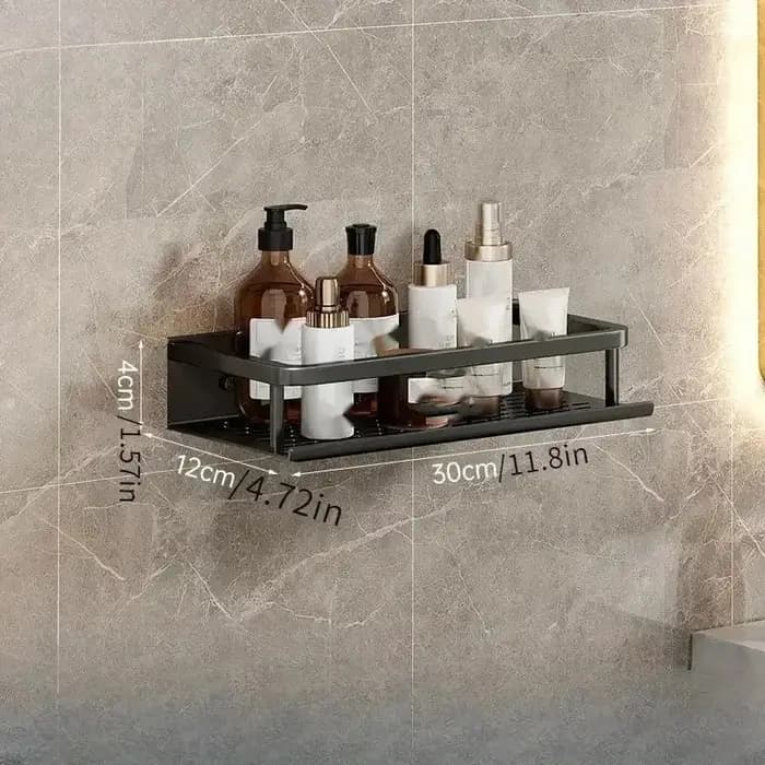 Support de rangement noir pour salle de bain et douche, étagère de rangement pour articles de toilet