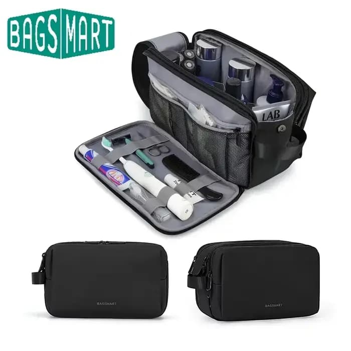 BAGSMART trousse de toilette grande capacité sac cosmétique pour hommes multifonction étanche essent