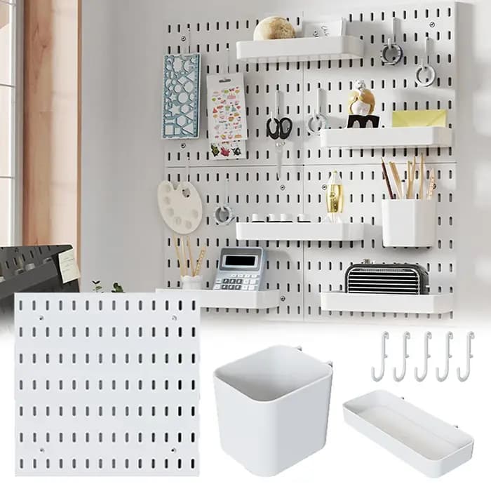 Étagère murale perforée, kit de panneaux perforés DIY, panneau à trous pour panneaux muraux, décoration intérieure, étagère suspendue décorative ▪