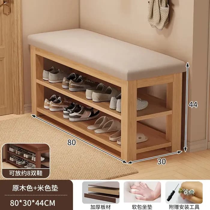 Organisateur de banc, meuble de rangement pour chaussures