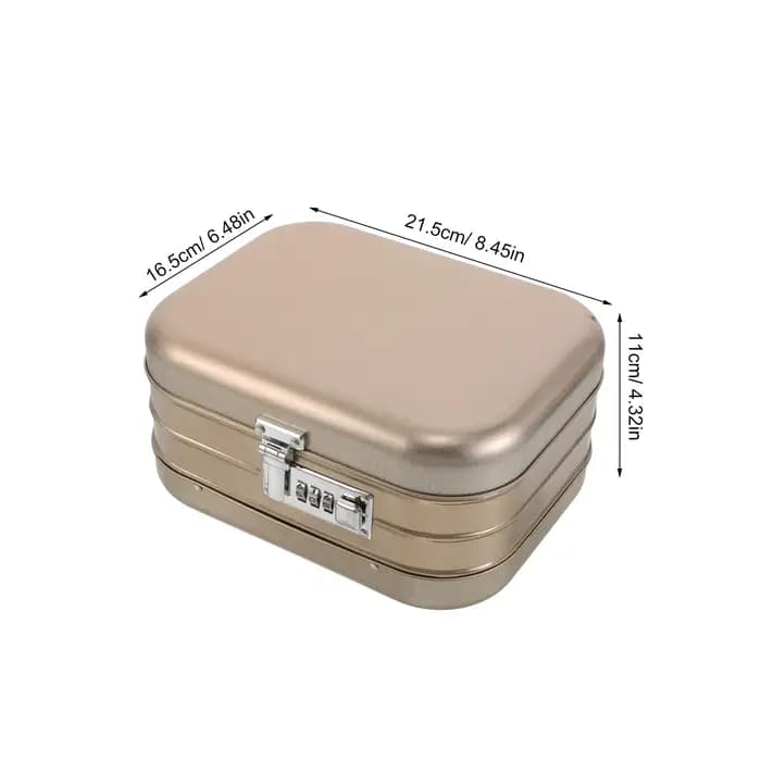 Coffre de rangement en métal avec serrure à combinaison pour objets personnels