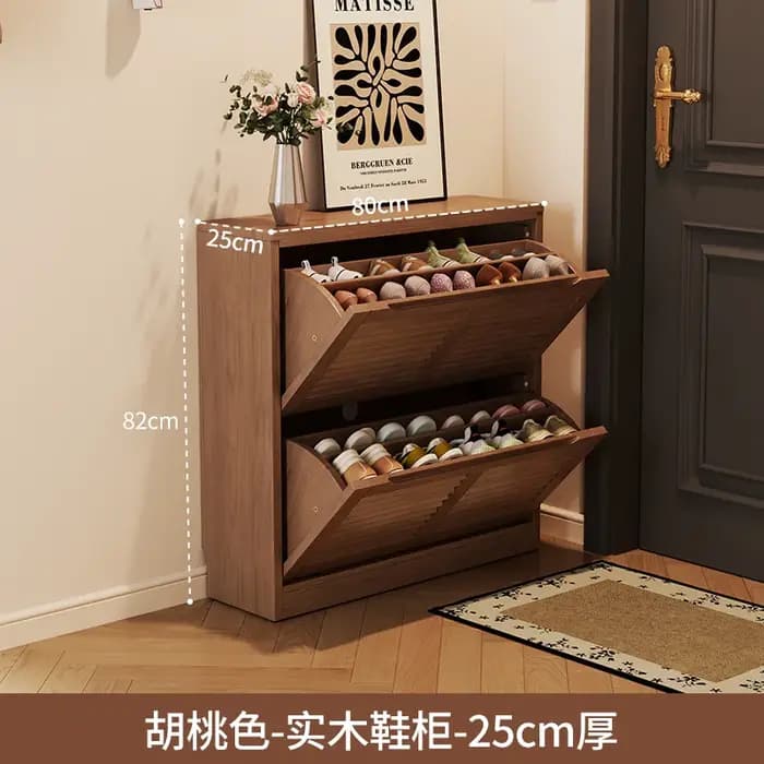 Meuble à chaussures chinois en bois, de luxe, pour entrée, petit, style ferme, fin et compact, Organ