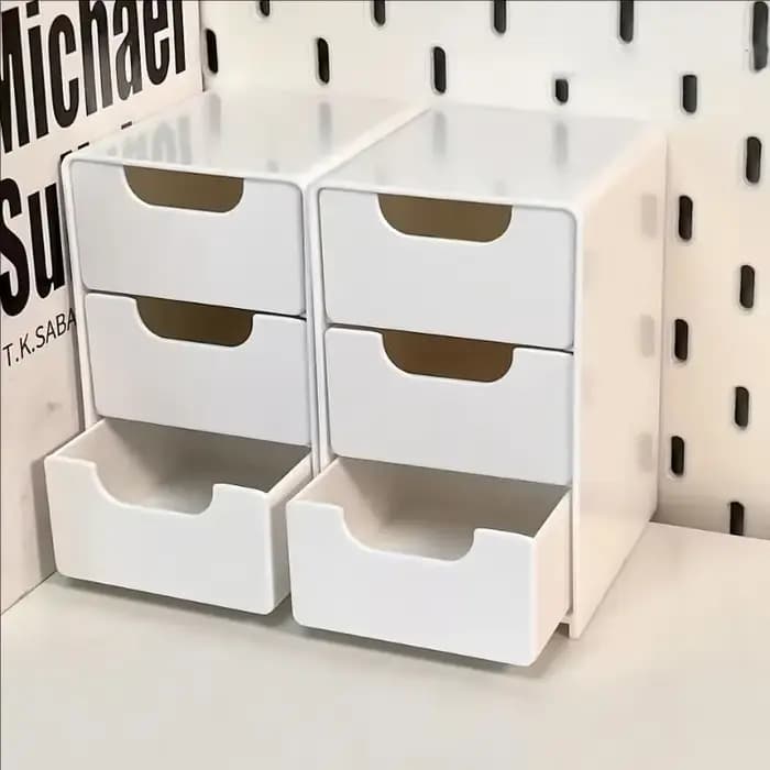 Organisateur de bureau à 3 niveaux avec tiroirs