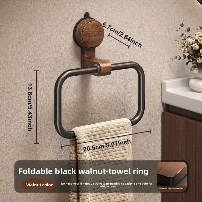 Nouveau porte-serviettes de salle de bain Vintage en bois de noyer étanche