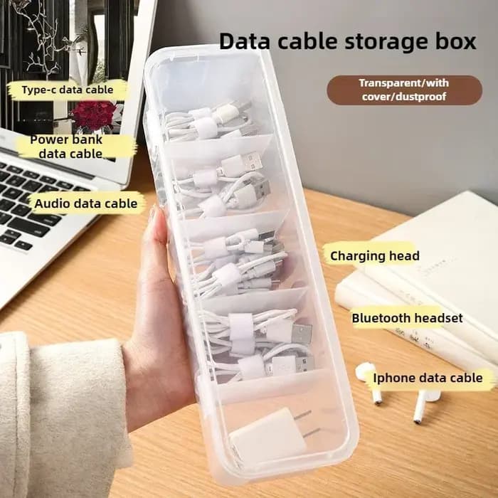 Organisateur de câbles de données Transparent