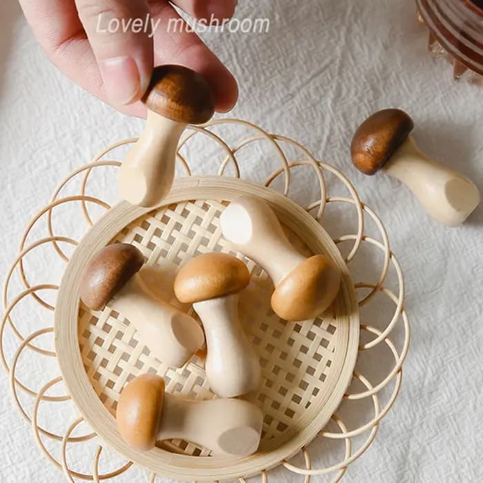 Repose-baguettes en bois, 2 pièces, support de rangement en forme de champignon, porte-baguettes créatif, cadeau, fournitures de cuisine chinoise