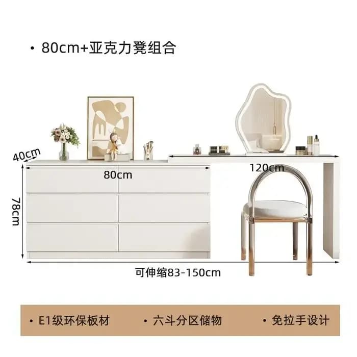 Miroir de maquillage blanc de luxe