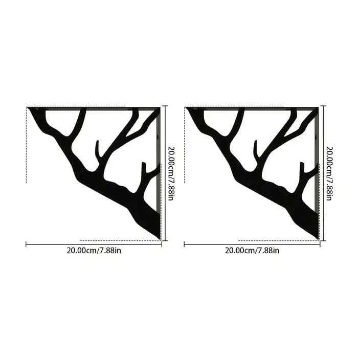 Nouveau support d'étagère en métal en forme de branche d'arbre