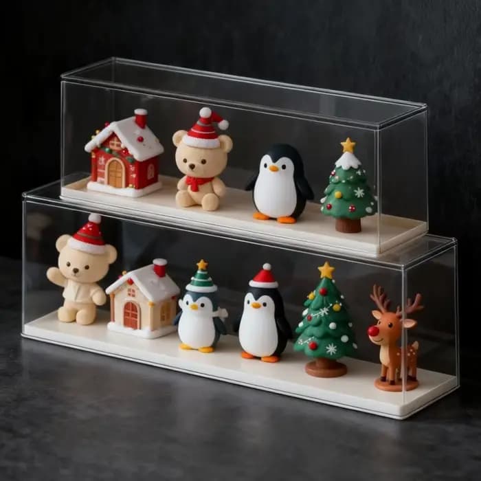 Mallette de rangement d'affichage en acrylique pour figurine d'action