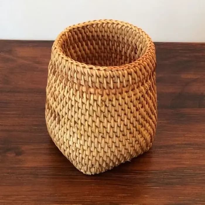 Organisateur de baguettes en rotin pour la maison, pelle, cuillères, couteaux à dîner, fourchettes, vaisselle, boîte de rangement, paniers de rangement
