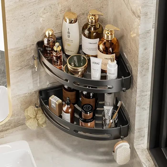 Support de rangement en plastique pour salle de bain
