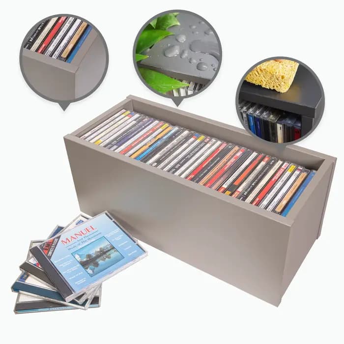 Armoire de rangement en bois de grande capacité pour CD