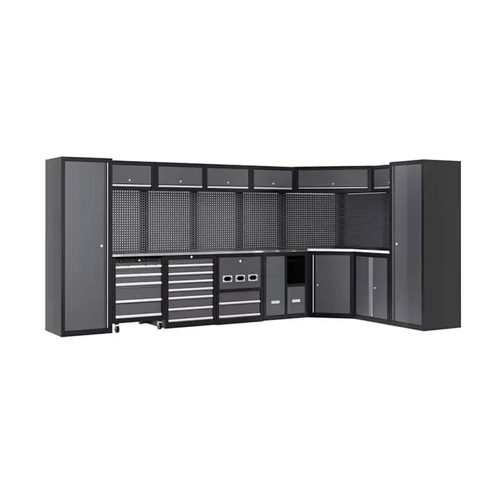 Armoire à outils modulaire avec établi pour garage et atelier