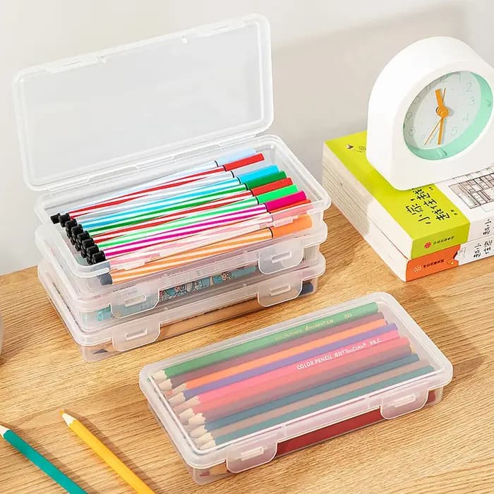 1PC nouvelle boîte à crayons PP matériel Transparent