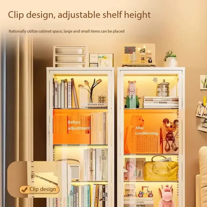 Vitrine pour figurines d'action, armoire de rangement en acier et verre, armoire en fer anti-poussière, vitrine moderne, armoire de rangement pour jouets