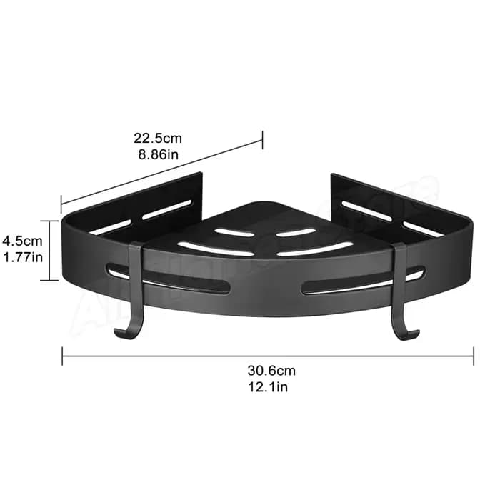 Étagère d'angle murale sans perçage pour salle de bain