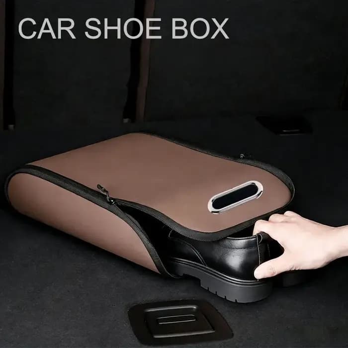 Organisateur de chaussures en cuir pour voiture