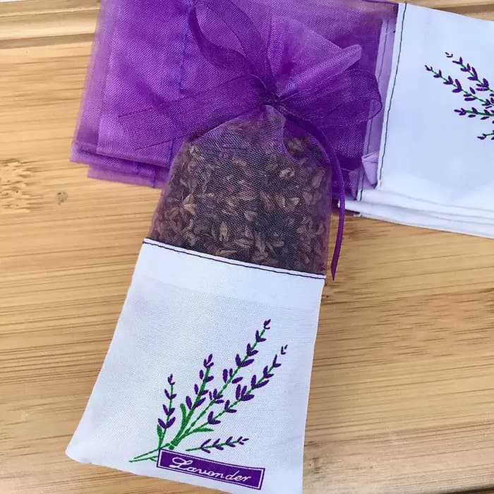 100 pièces Sachets vides sac fleur impression parfum lavande Sachet sac sac à main lavande parfum sac de rangement Souvenir emballage